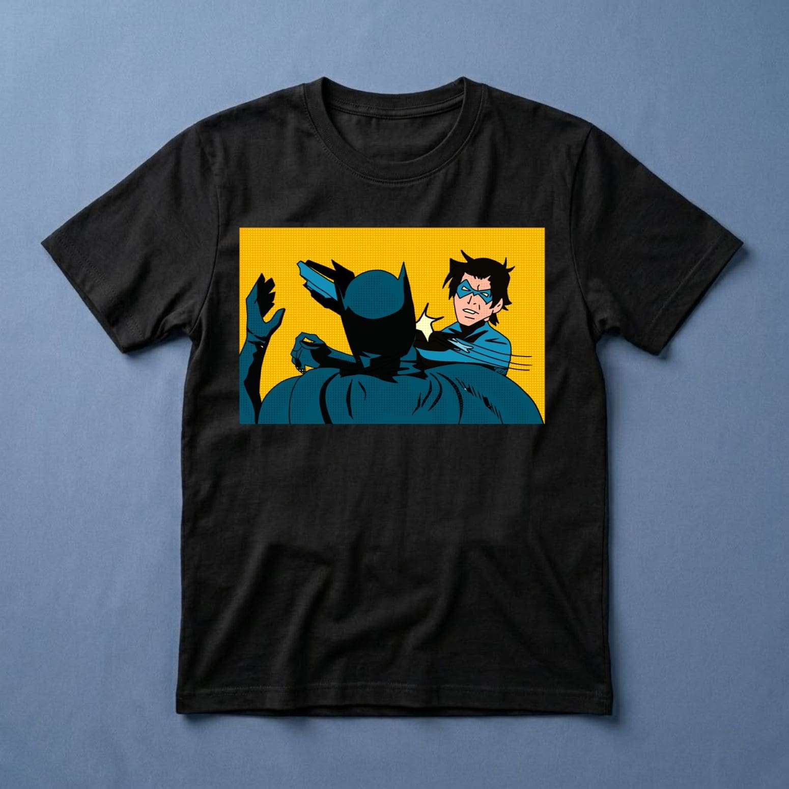 Nightwing Slapping Batman Shirt Funny DC Comics Superhero Meme T-Shirt Gift For Comic Fans Nightwing Slapping Batman Shirt Funny DC Comics Superhero Meme T-Shirt Gift For Comic Fans