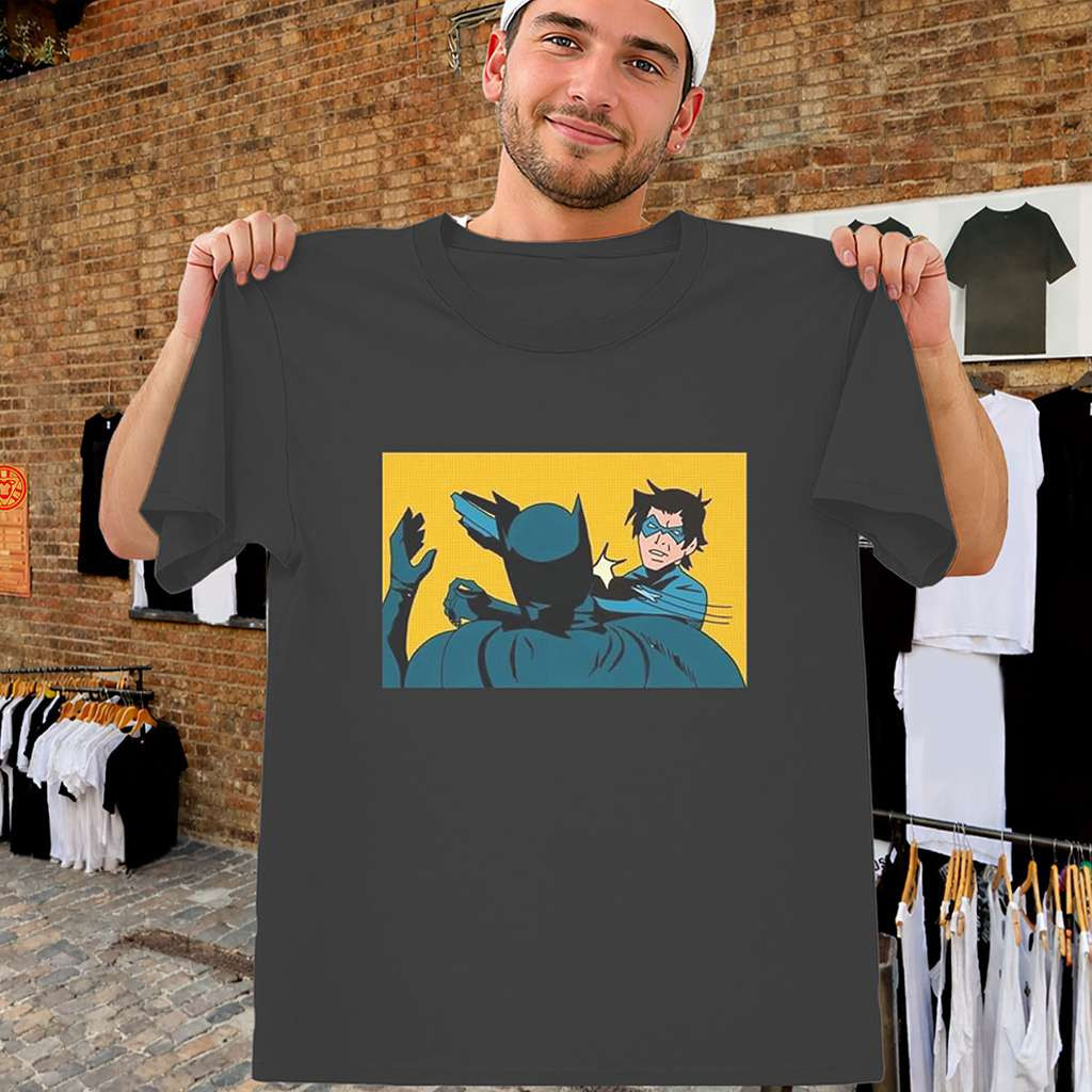 Nightwing Slaps Batman Shirt Dick Grayson Teen Titans 2026 Tee Gifts For Friends