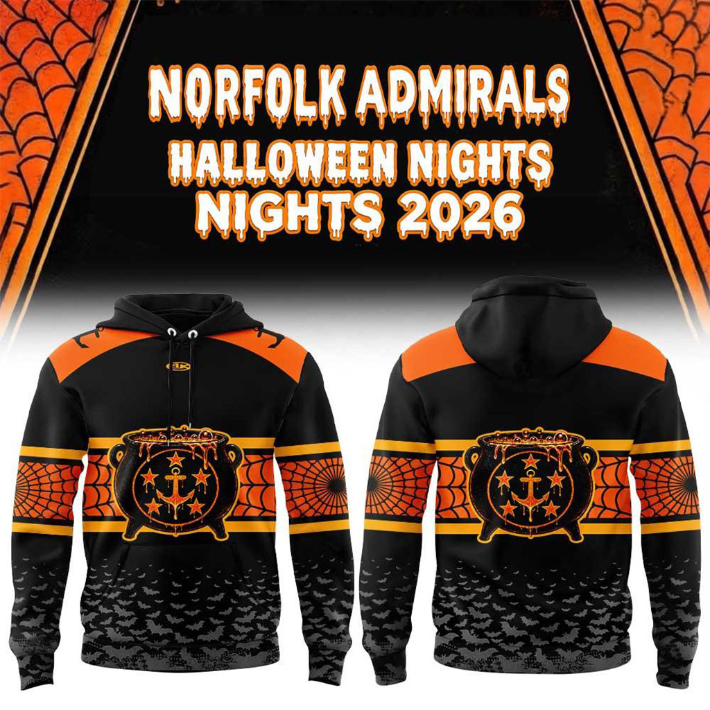 Norfolk Admirals Halloween Night Spooky Cauldron 2026 Hoodie Norfolk Admirals Merch Fan Gifts