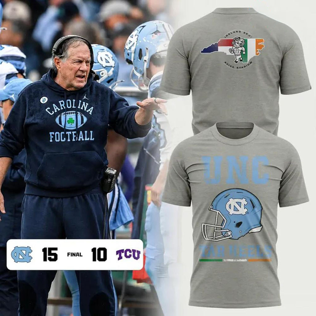 North Carolina Tar Heels 2026 Ireland T-Shirt Tar Heels Merch Best Gifts For Football Fans
