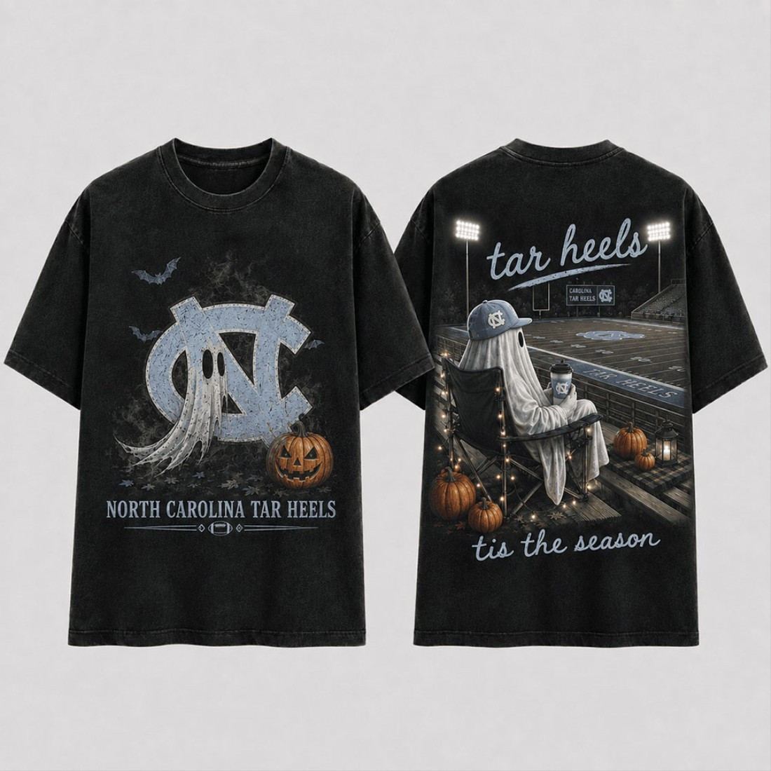 North Carolina Tar Heels Halloween Ghost Vintage T-Shirt Tis The Season Shirt Tar Heels Merch North Carolina Tar Heels Halloween Ghost Vintage T-Shirt Tis The Season Shirt Tar Heels Merch