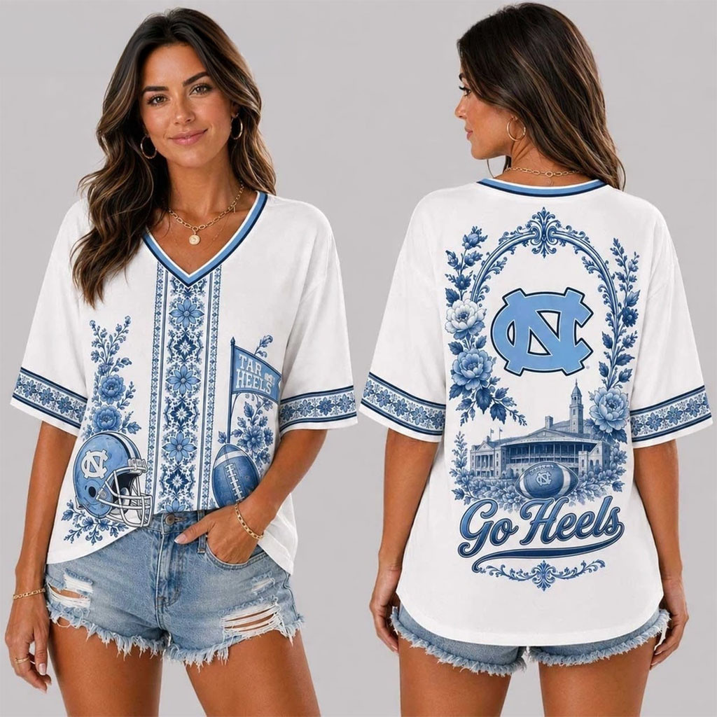 North Carolina Tar Heels Merch Collegiate Pride Go Heels V-Neck Shirt Gifts For Football Fans North Carolina Tar Heels Merch Collegiate Pride Go Heels V-Neck Shirt Gifts For Football Fans