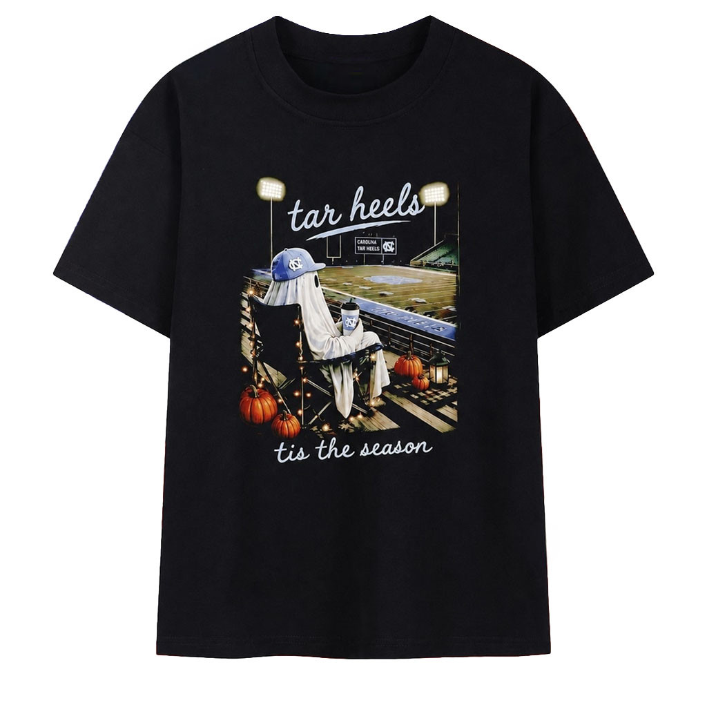 North Carolina Tar Heels Tis the Season Ghost T-Shirt Tar Heels Merch Gifts For Fans