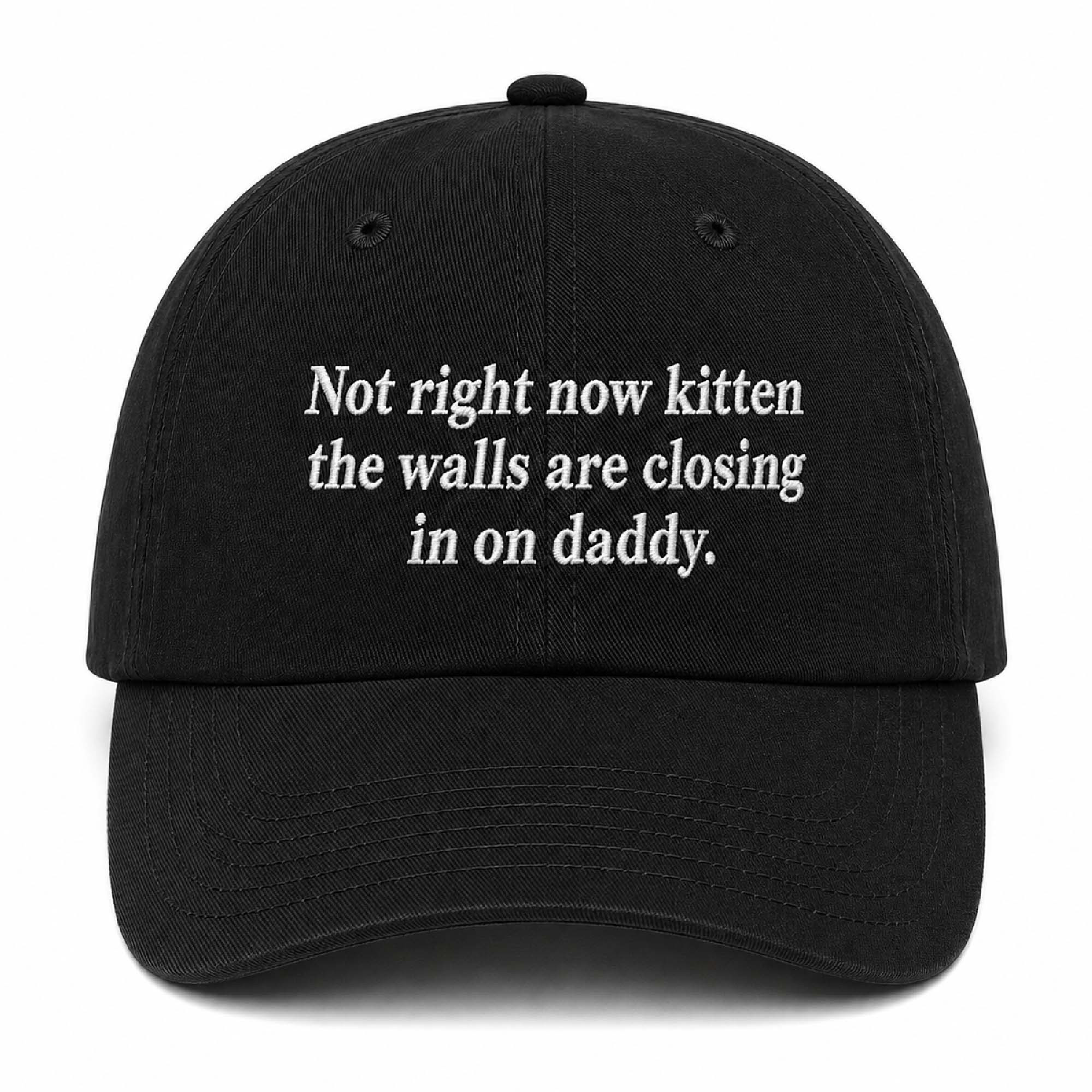 Not Right Now Kitten The Walls Are Closing In On Daddy Hat
