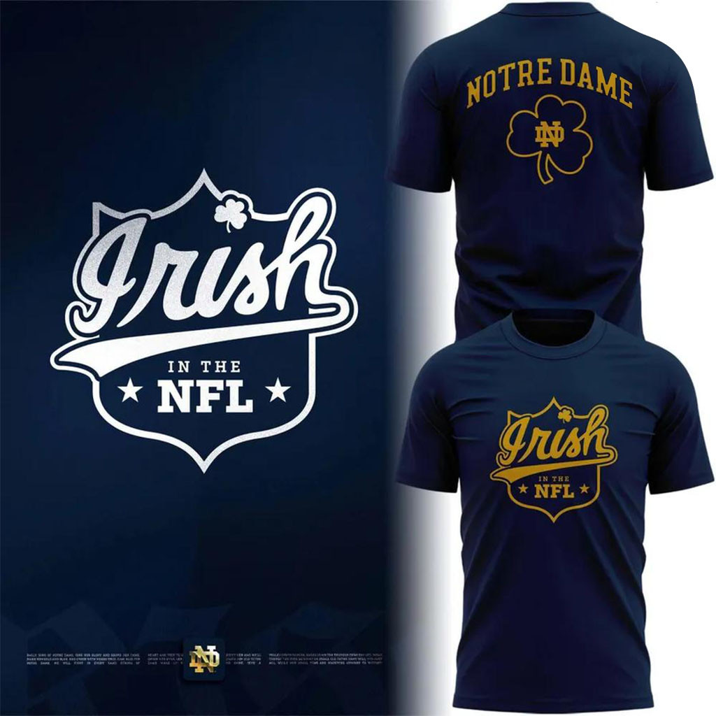 Notre Dame Fighting Irish In The NFL 2026 Navy T-Shirt Notre Dame Merch Football Fan Gifts Notre Dame Fighting Irish In The NFL 2026 Navy T-Shirt Notre Dame Merch Football Fan Gifts