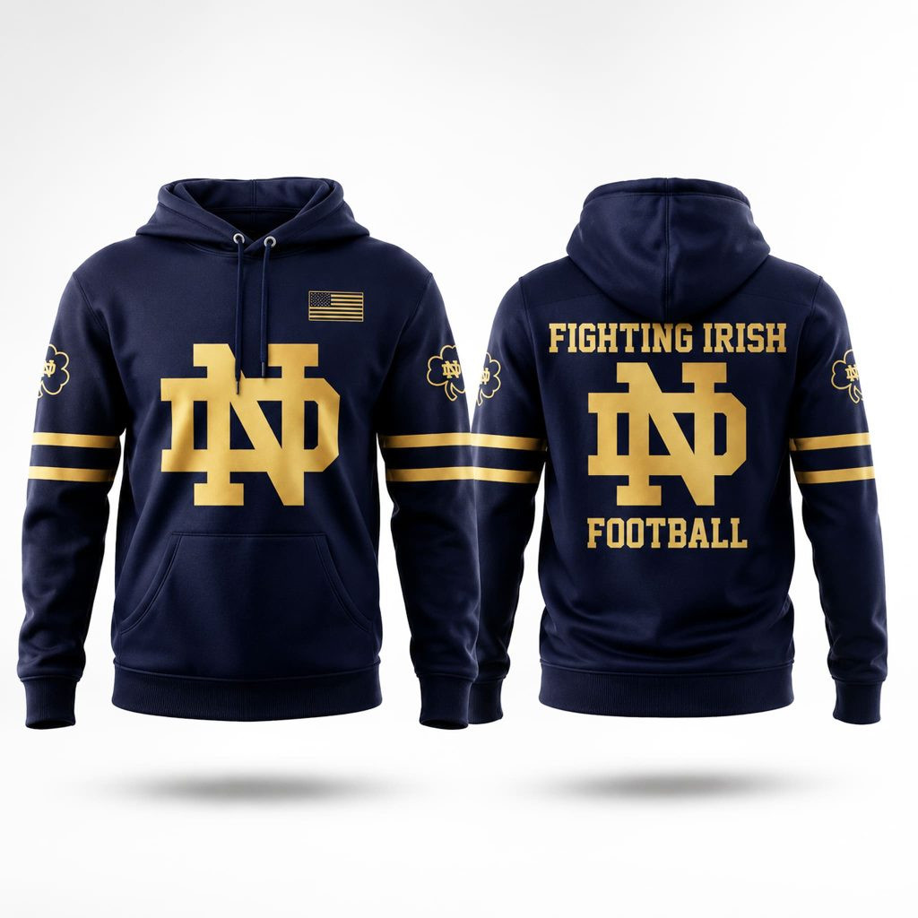 Notre Dame Fighting Irish Merch 2026 Fighting Irish Football Shamrock Series Hoodie Fan Gifts
