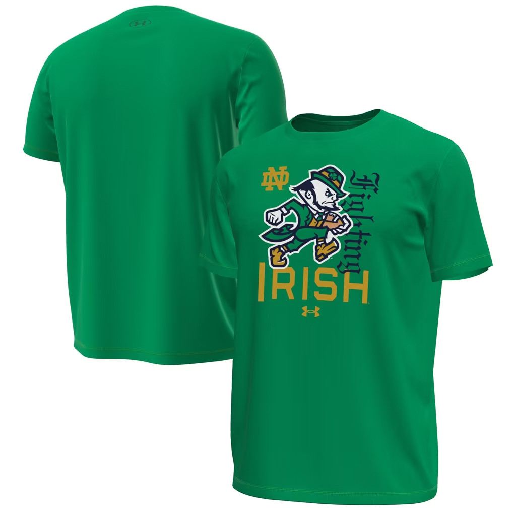 Notre Dame Fighting Irish Merch 2026 Notre Dame Fighting Irish T-Shirt Irish Wear Green Shirt
