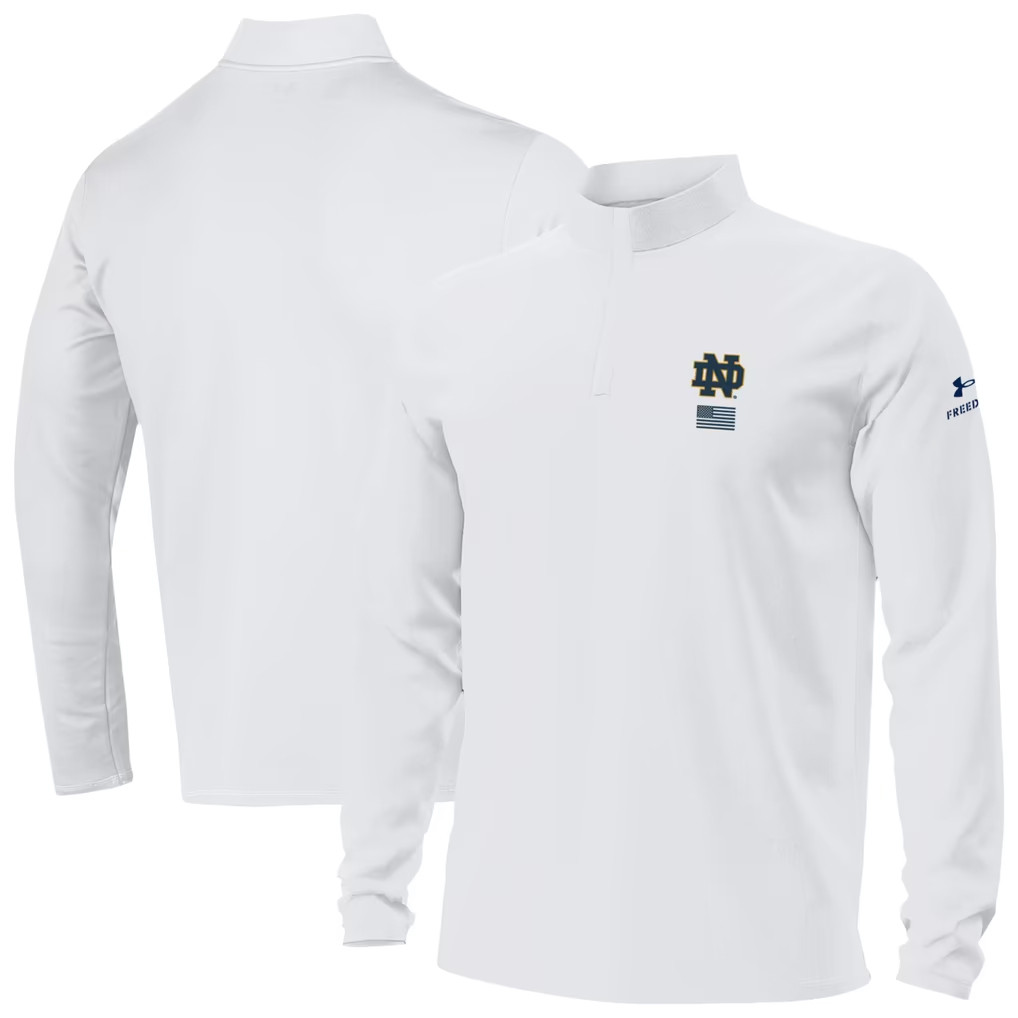 Notre Dame Fighting Irish Merch 2026 Notre Dame Freedom Collection Quarter Zip Shirt White