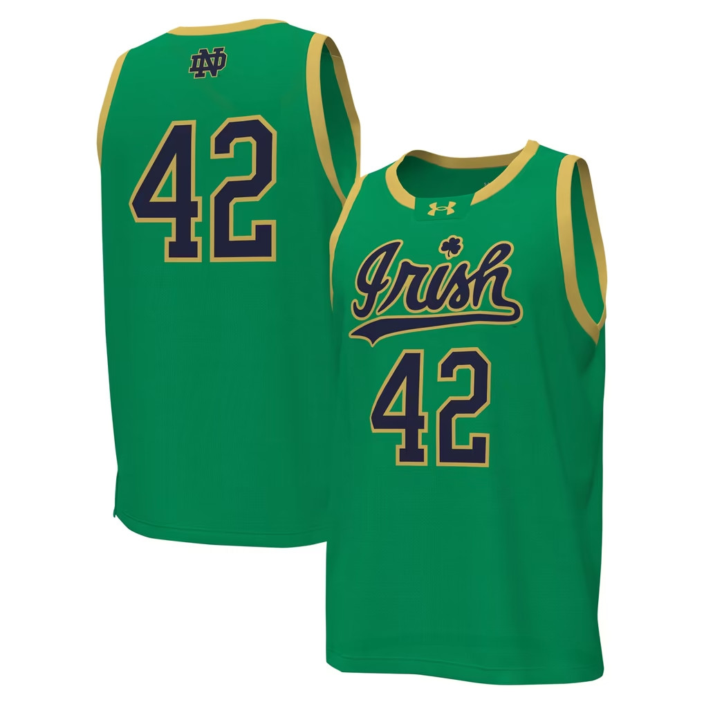 Notre Dame Fighting Irish Merch 2026 Under Armour #42 Fighting Irish Replica Basketball Jersey Notre Dame Fighting Irish Merch 2026 Under Armour #42 Fighting Irish Replica Basketball Jersey