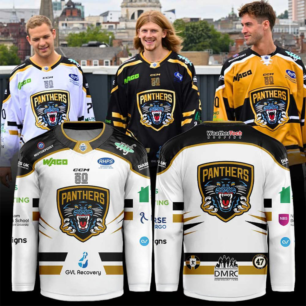 Nottingham Panthers New Season New Threads Hockey Jersey White Nottingham Panthers Merch Nottingham Panthers New Season New Threads Hockey Jersey White Nottingham Panthers Merch