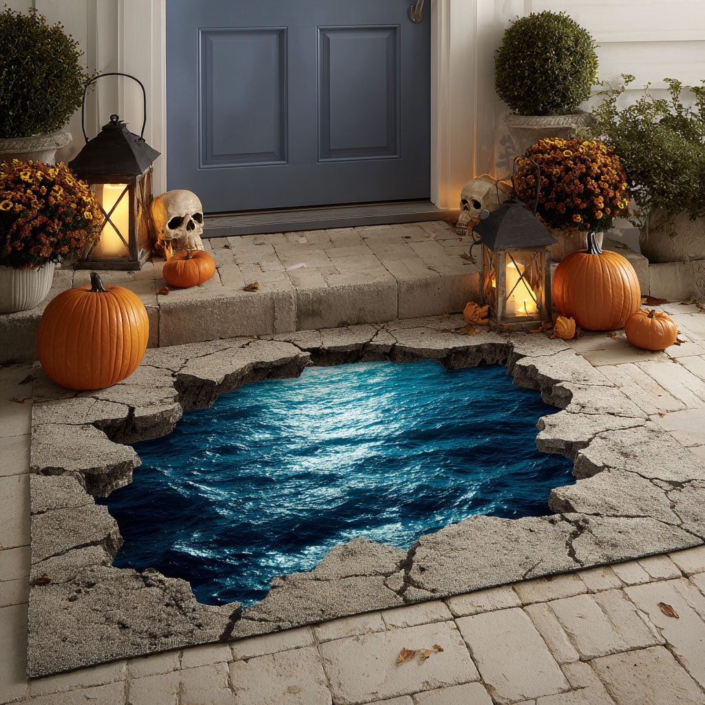Ocean Rift Doormat Outdoor Halloween Door Mat Halloween Ideas For Gifts