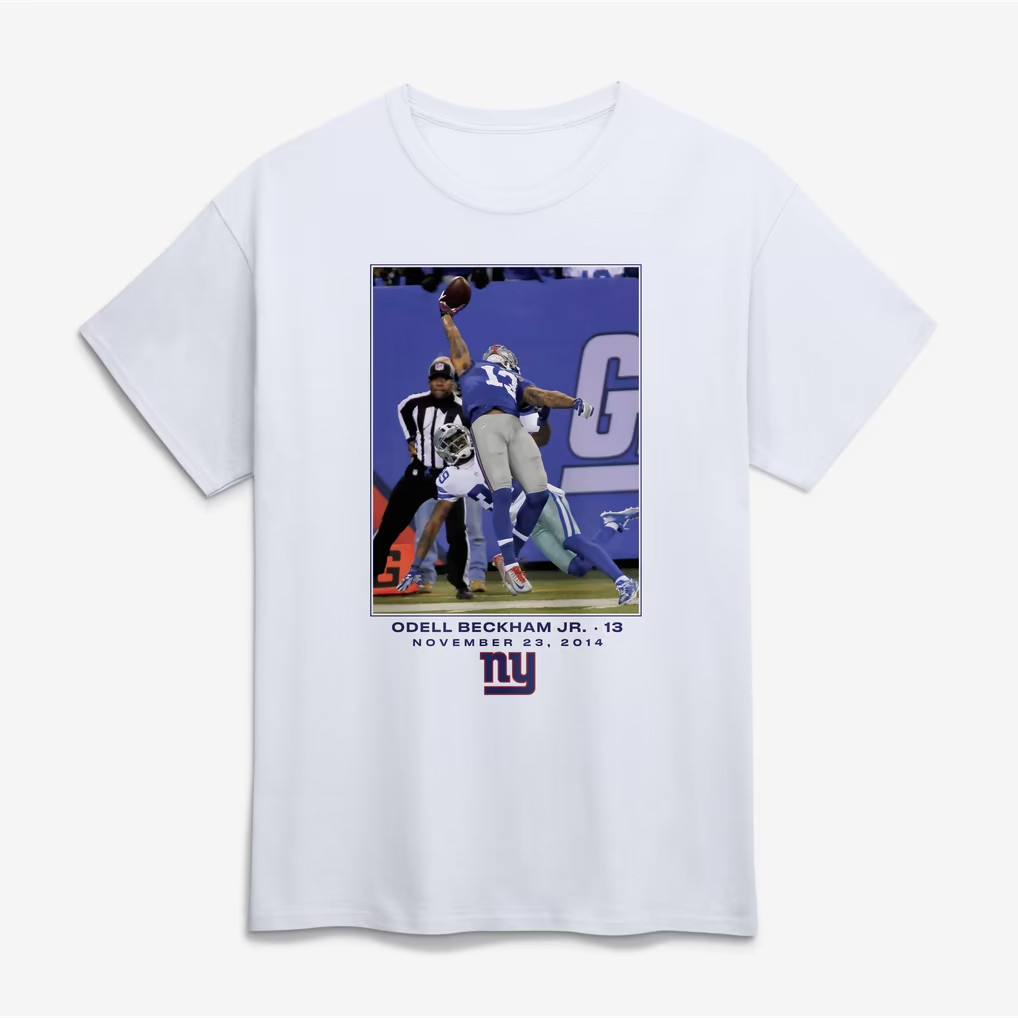 Odell Beckham Jr Merch NY Giants Odell Beckham Jr Flash Features Throwback 2014 Week 12 T-Shirt Odell Beckham Jr Merch NY Giants Odell Beckham Jr Flash Features Throwback 2014 Week 12 T-Shirt