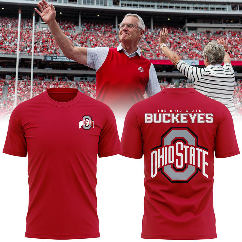 Ohio State Buckeyes 2026 Jim Tressel Red T-Shirt Buckeyes Merch Presents For Football Fans Ohio State Buckeyes 2026 Jim Tressel Red T-Shirt Buckeyes Merch Presents For Football Fans