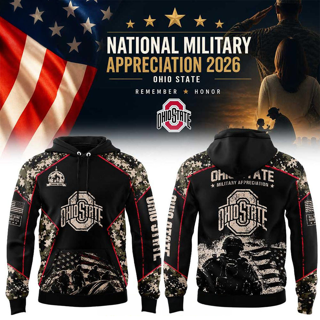 Ohio State Buckeyes 2026 National Military Appreciation Hoodie Buckeyes Merch Gifts For Fans