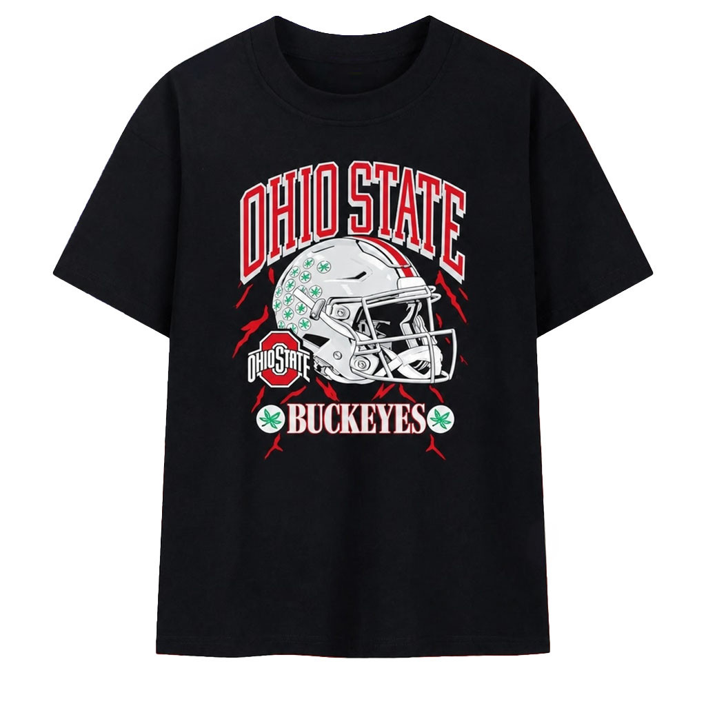 Ohio State Buckeyes Football Helmet T-Shirt Buckeyes Merch Gifts For Football Fan