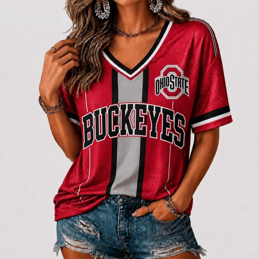 Ohio State Buckeyes Rivalry Game Spirit V-Neck T-Shirt Buckeyes Merch Presents For Football Fans