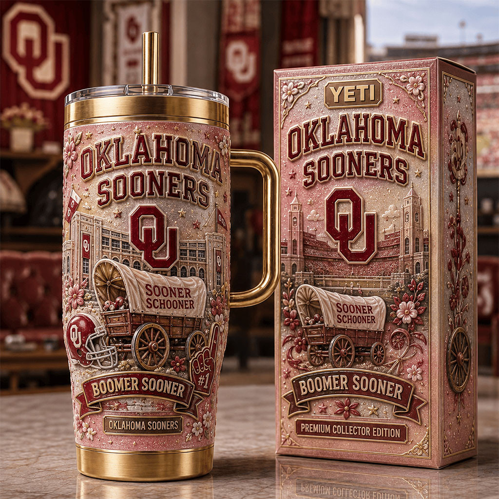 Oklahoma Sooners 2026 Boomer Sooner Tumbler Oklahoma Sooners Merch Football Themed Gifts