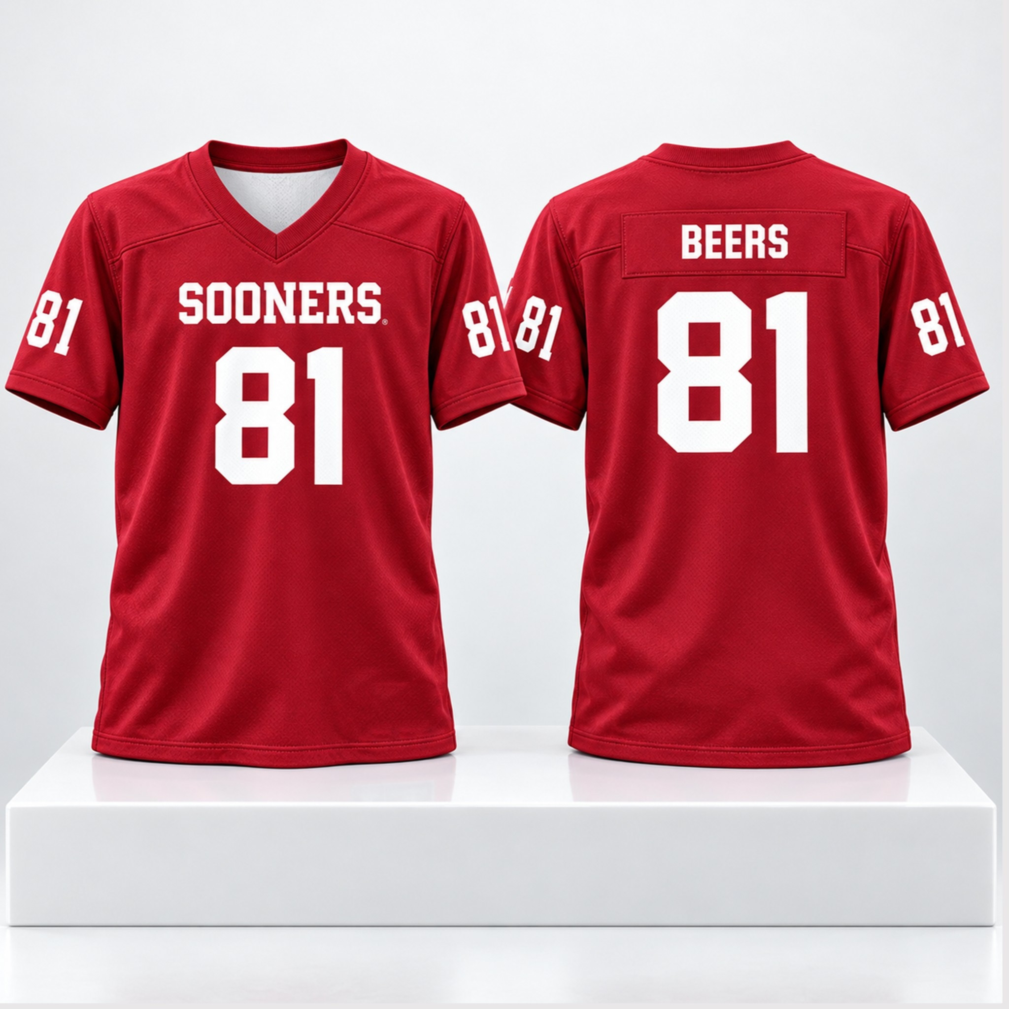 Oklahoma Sooners Crimson Rocky Beers 81 Football 2026 Jersey Oklahoma Sooners Merch Fan Gifts Oklahoma Sooners Crimson Rocky Beers 81 Football 2026 Jersey Oklahoma Sooners Merch Fan Gifts