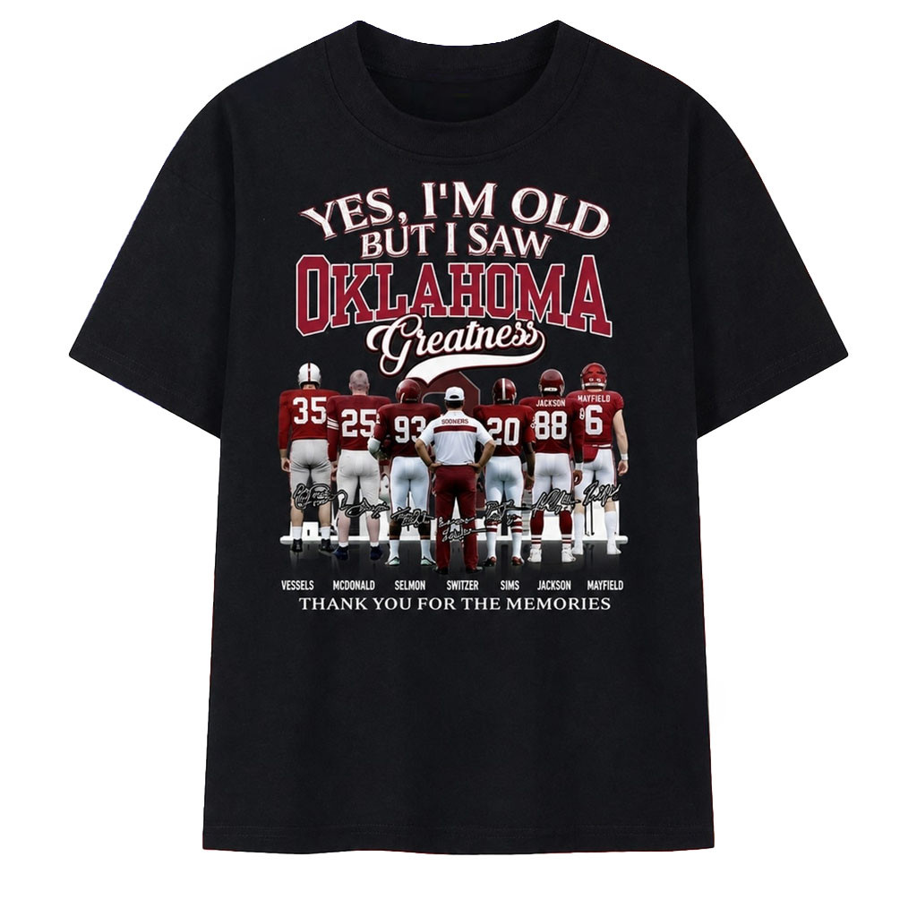 Oklahoma Sooners Football Legends Thank You For The Memories T-Shirt Oklahoma Sooners Merch