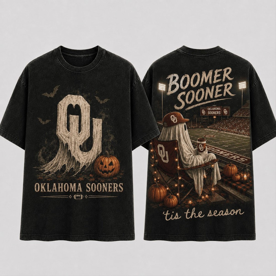 Oklahoma Sooners Merch Halloween Ghost T-Shirt Tis The Season Boomer Sooner Shirt Fan Apparel Oklahoma Sooners Merch Halloween Ghost T-Shirt Tis The Season Boomer Sooner Shirt Fan Apparel