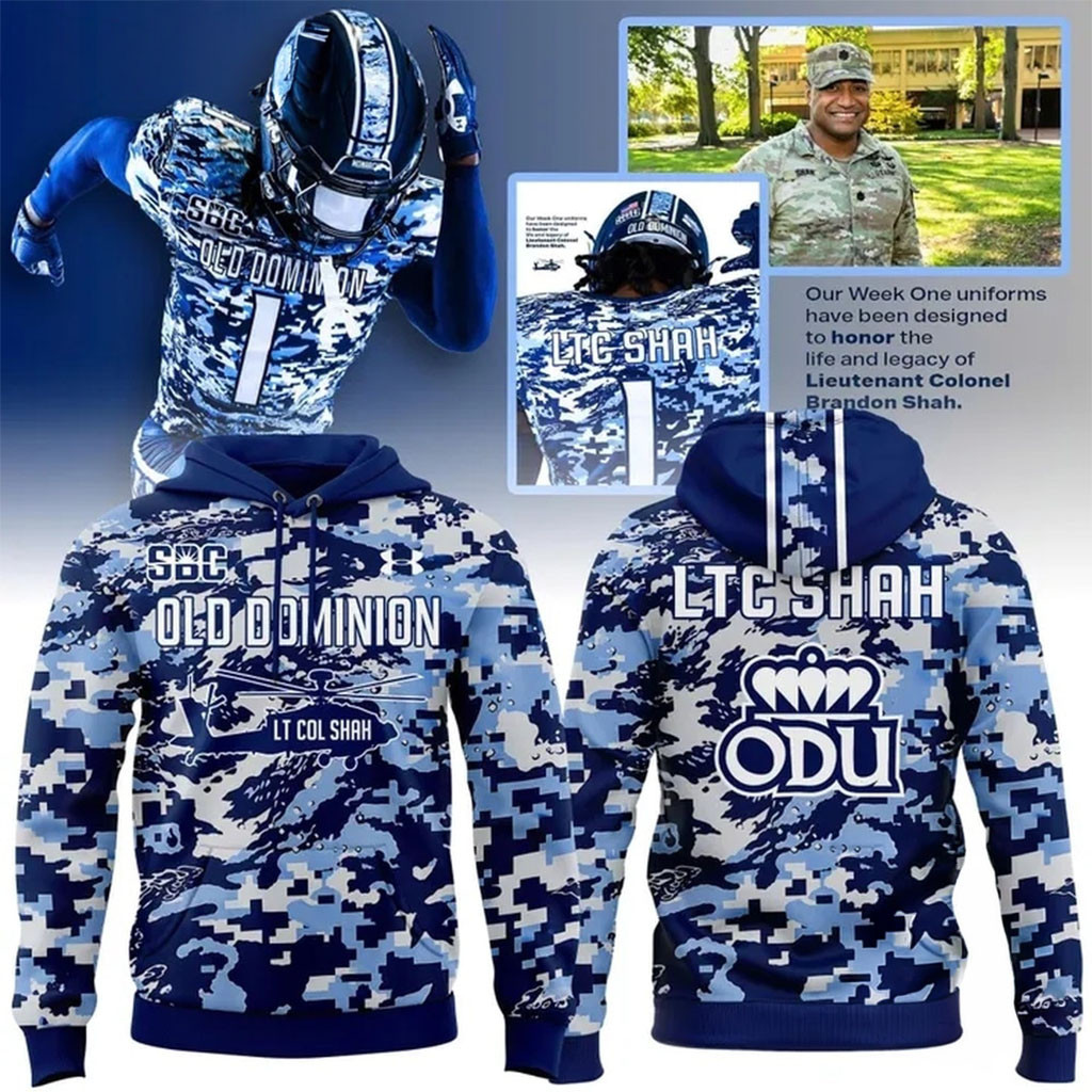 Old Dominion Monarchs Lieutenant Colonel Brandon Shah Hoodie Old Dominion Monarchs Merch 2026 Old Dominion Monarchs Lieutenant Colonel Brandon Shah Hoodie Old Dominion Monarchs Merch 2026