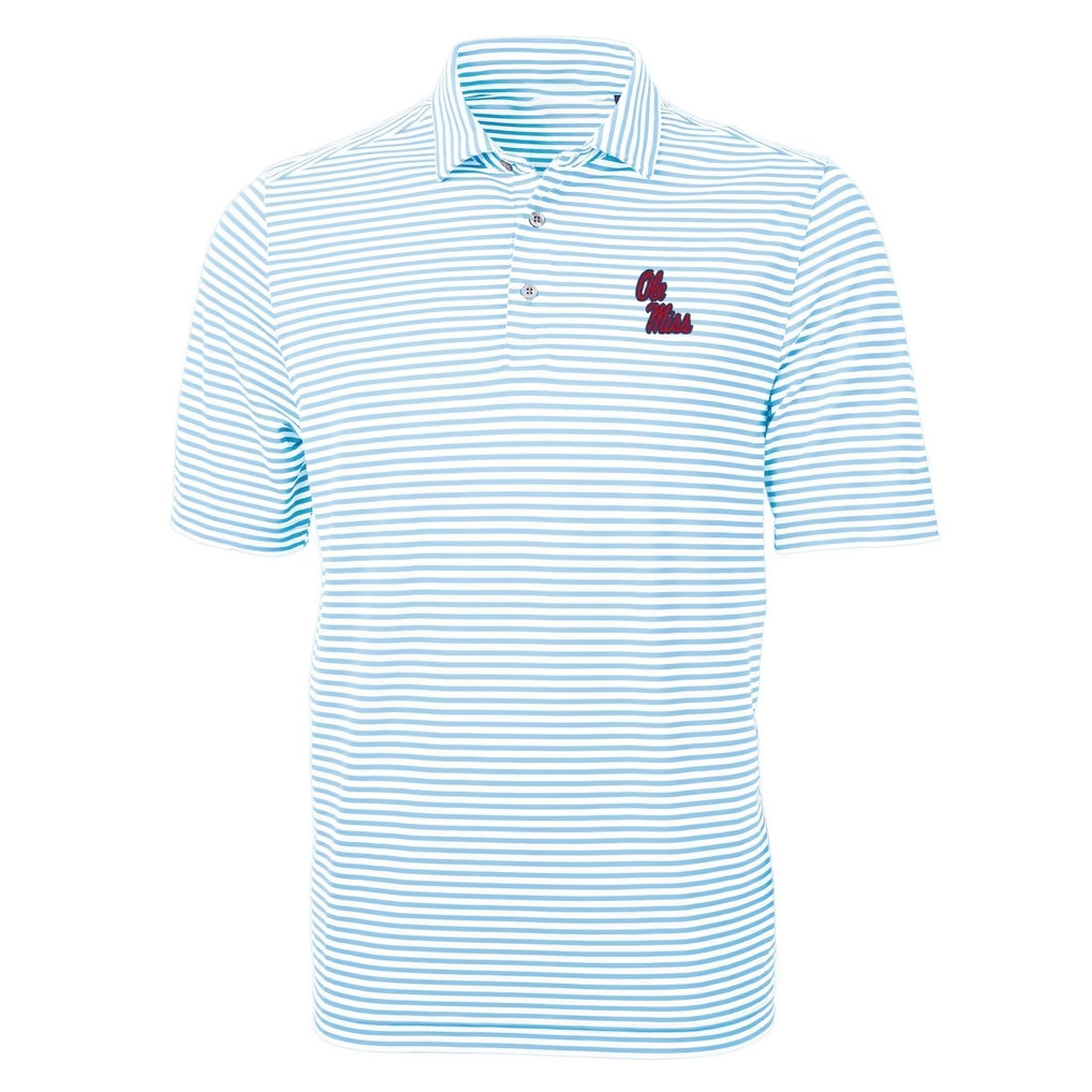 Ole Miss Merch 2026 Ole Miss Rebels Cutter And Buck Stripe Polo Shirt Gift For Football Fans
