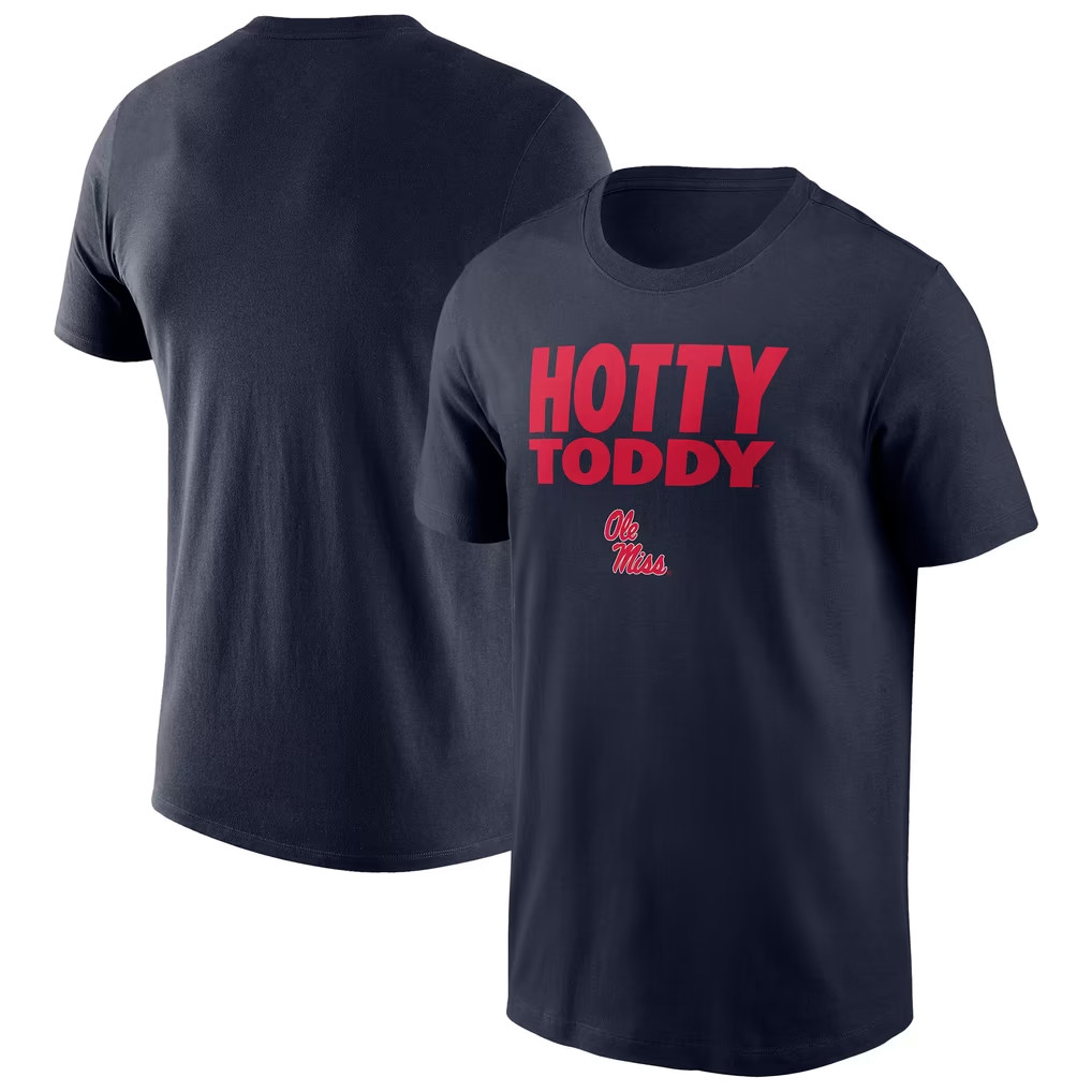 Ole Miss Merch 2026 Ole Miss Rebels Practice T-Shirt Navy Hotty Toddy Shirt Football Fan Gear