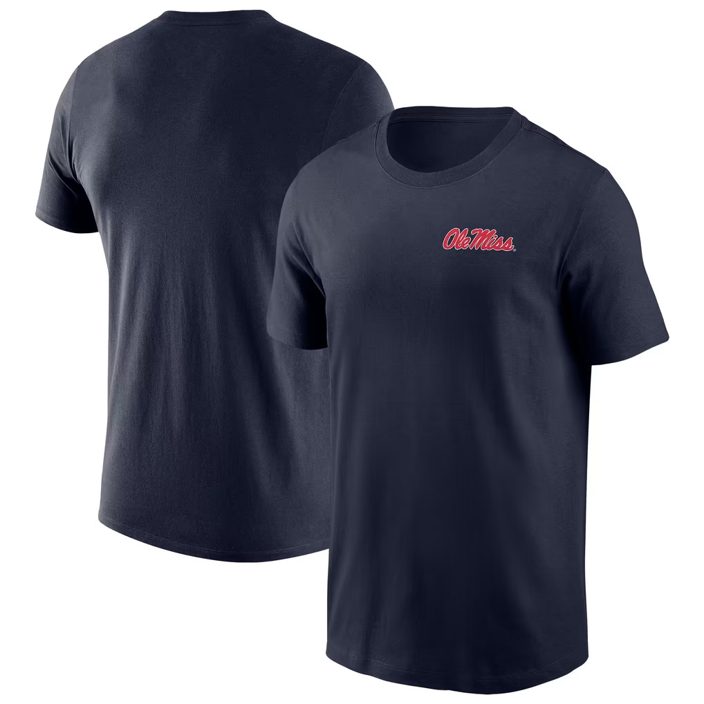 Ole Miss Merch 2026 Ole Miss Rebels Sideline Legend T-Shirt Navy Present For Game Day