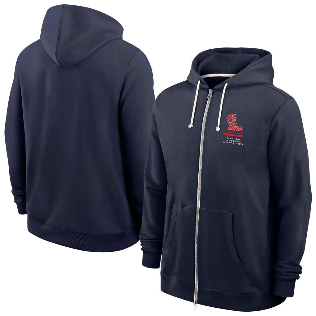 Ole Miss Merch 2026 Ole Miss Rebels Sideline Zip Hoodie Navy Hotty Toddy Clothing Fan Gifts Ole Miss Merch 2026 Ole Miss Rebels Sideline Zip Hoodie Navy Hotty Toddy Clothing Fan Gifts