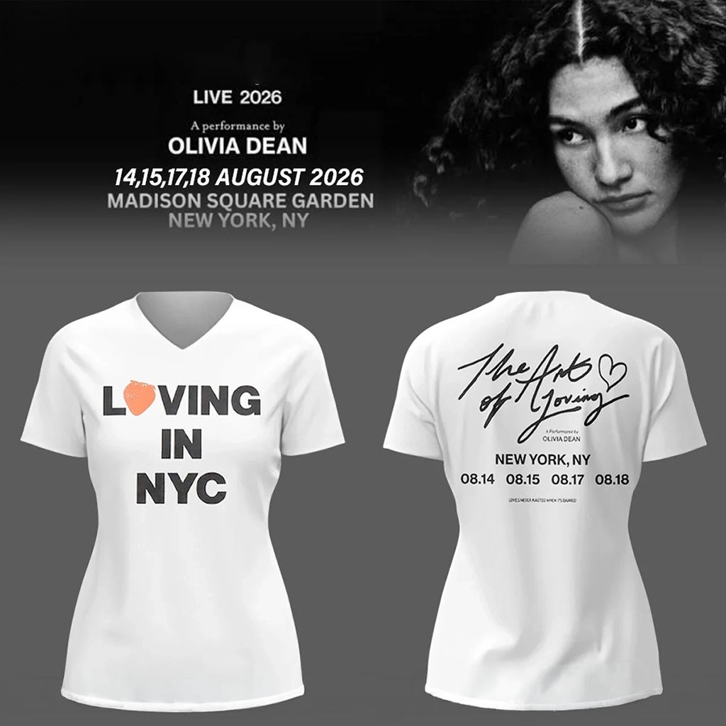 Olivia Dean Merch The Art Of Loving Live 2026 In NYC V-Neck Shirt Gifts For Music Fans Olivia Dean Merch The Art Of Loving Live 2026 In NYC V-Neck Shirt Gifts For Music Fans