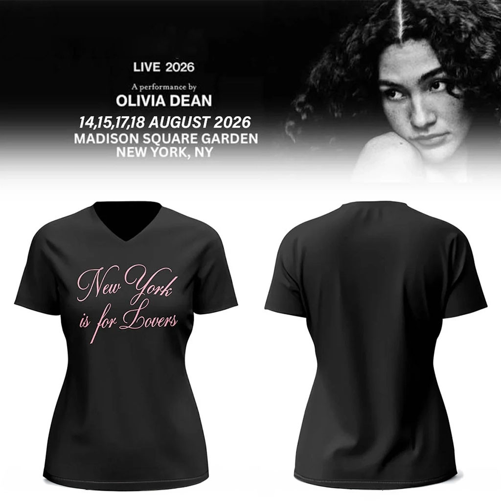 Olivia Dean Merch The Art Of Loving Live 2026 In NYC V-Neck Shirt New York Is For Lovers Shirt
