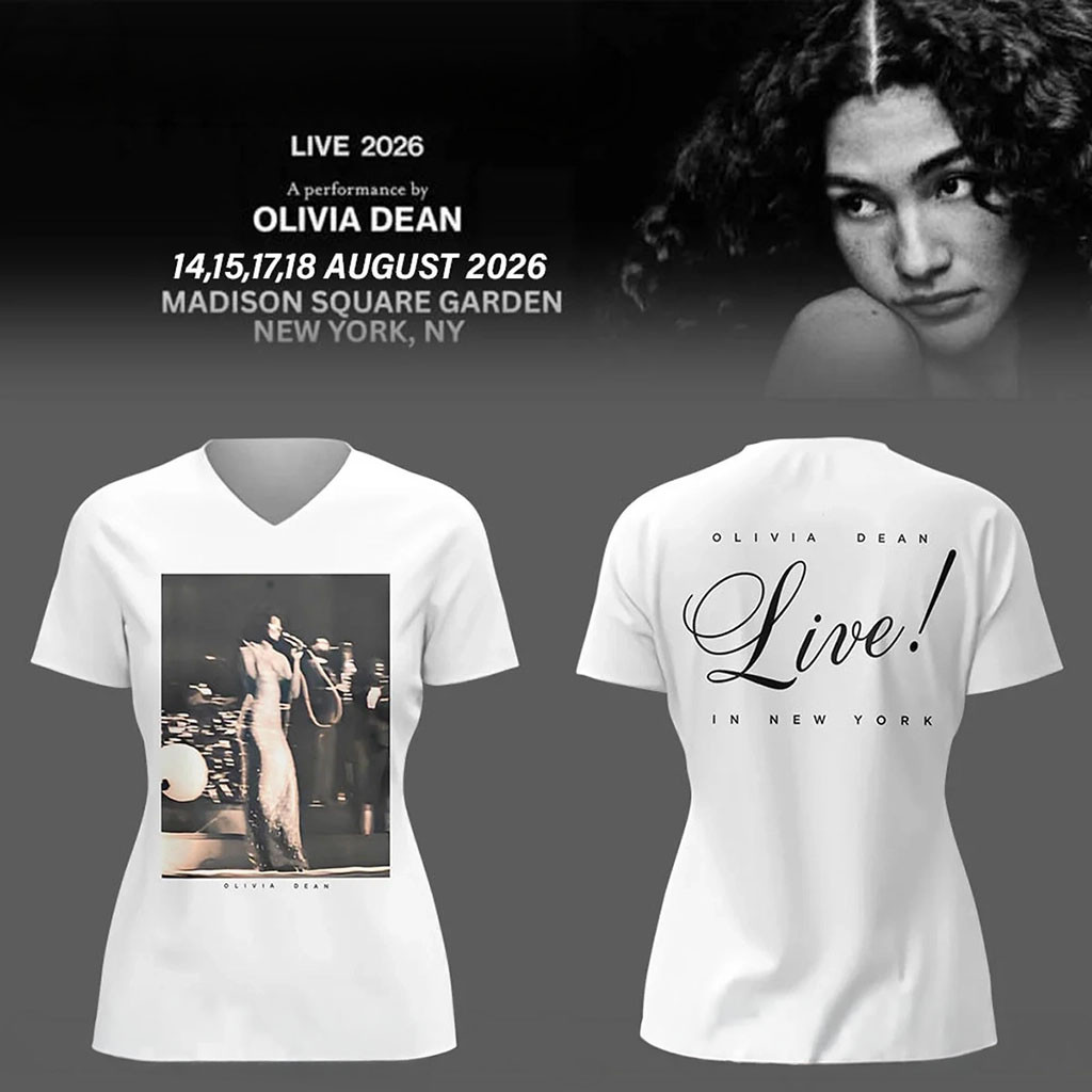 Olivia Dean Merch The Art Of Loving Olivia Dean Live 2026 In NYC V-Neck Shirt Gifts For Fans Olivia Dean Merch The Art Of Loving Olivia Dean Live 2026 In NYC V-Neck Shirt Gifts For Fans