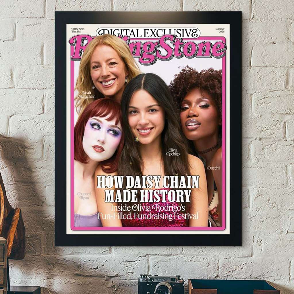 Olivia Rodrigo Graces The Cover Of Rolling Stone Digital Poster Olivia Rodrigo Merch Wall Art