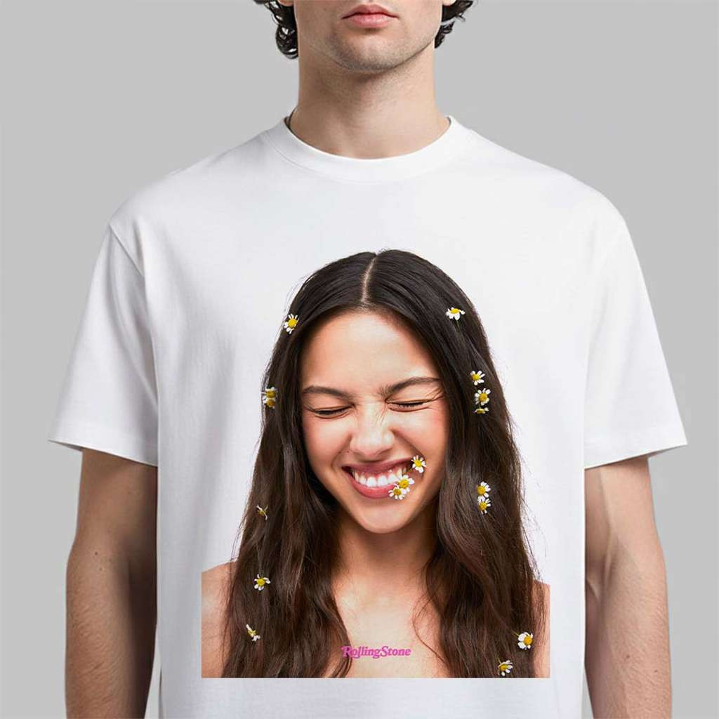 Olivia Rodrigo Rolling Stone Digital Smiling Photo T-Shirt Olivia Rodrigo Merch Gifts For Fan