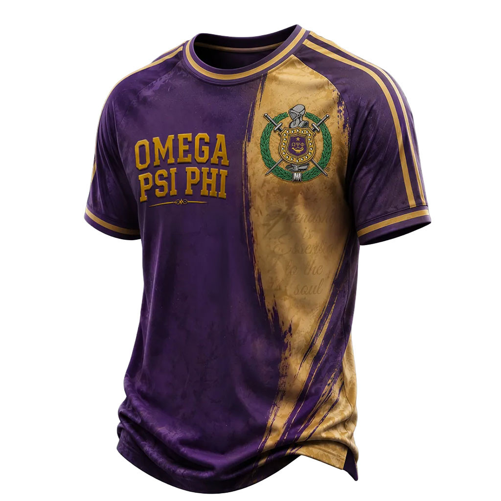 Omega Psi Phi Crest Purple And Gold Shirt OPP Fraternity Merch Gift For Brothers