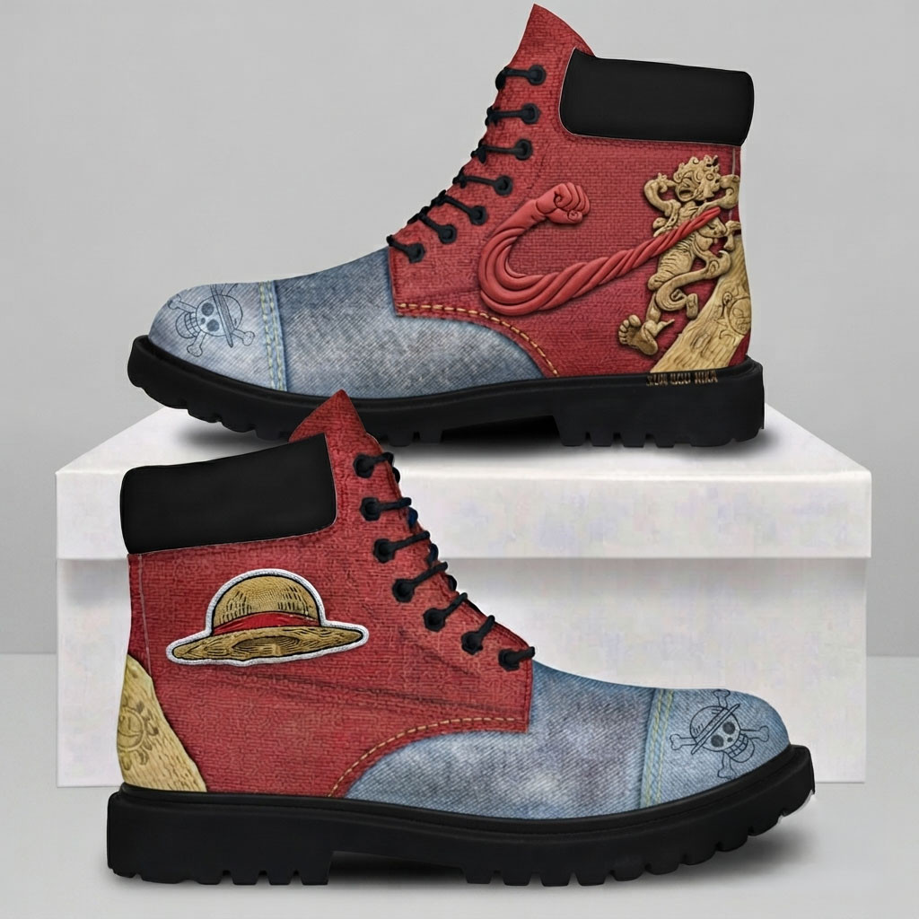 One Piece Luffy Ace Straw Hat Pirate Made Timberland Boots One Piece Merch Anime Fan Gifts