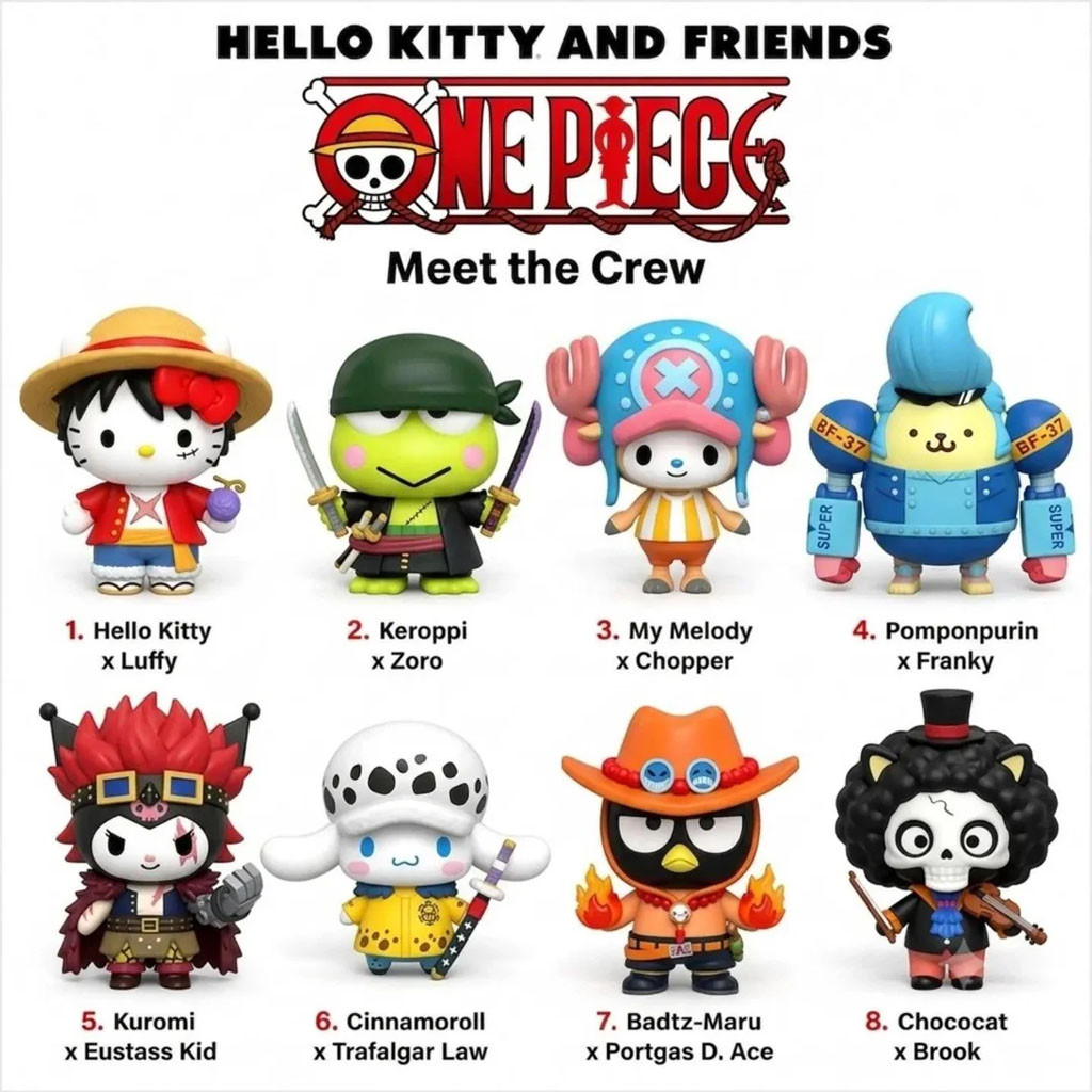 One Piece X Hello Kitty Friends Chibi Anime Collector's Edition Funko Pop 2026 Display Decor One Piece X Hello Kitty Friends Chibi Anime Collector's Edition Funko Pop 2026 Display Decor