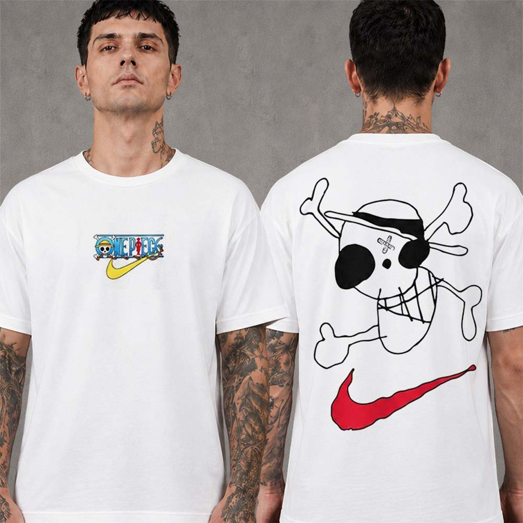 One Piece X Straw Hat Pirates Flag Hand Draw T-Shirt One Piece Merch Gifts For BFF One Piece X Straw Hat Pirates Flag Hand Draw T-Shirt One Piece Merch Gifts For BFF