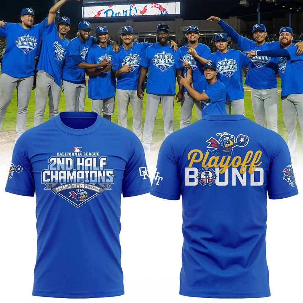 Ontario Tower Buzzers 2026 Playoff Bound 2nd Half Champions T-Shirt OT Buzzers Merch Gifts