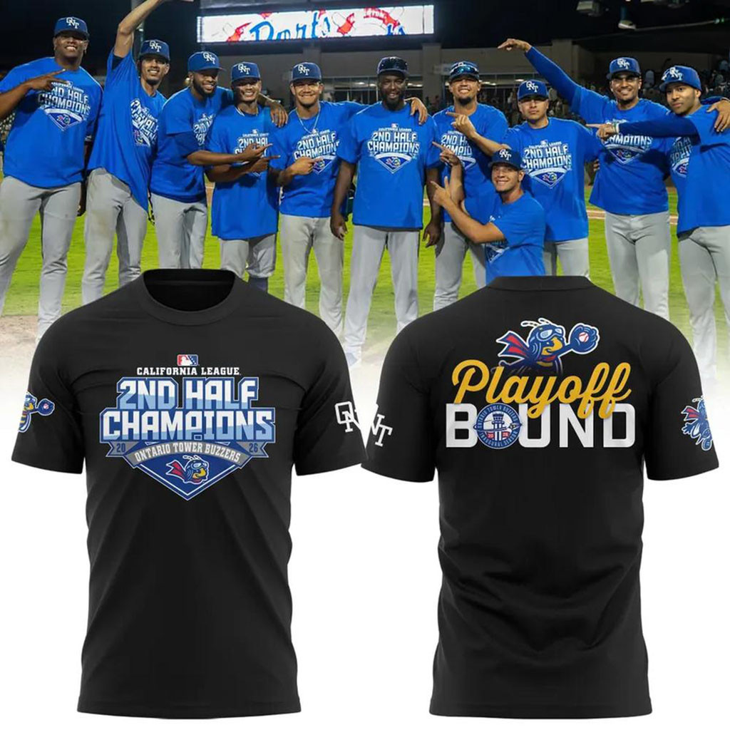 Ontario Tower Buzzers California League 2nd Half Champions T-Shirt Buzzers Merch Black