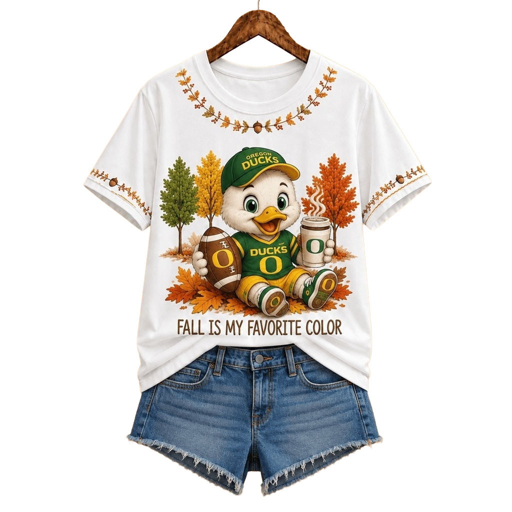 Oregon Ducks Fall Is My Favorite Color T-Shirt Game Day Shirt Oregon Ducks Football Merch