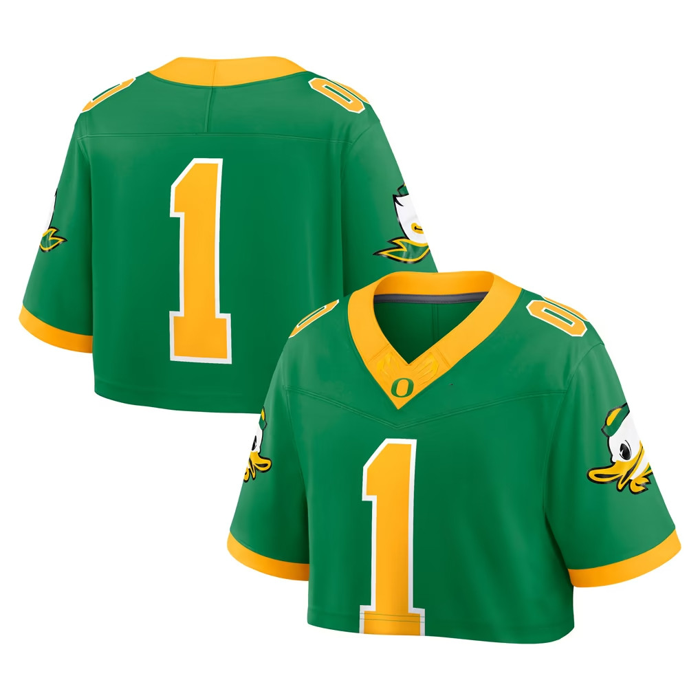 Oregon Ducks Merch 2026 #1 Oregon Ducks Game Crop Top Jersey Game Day Gift For Her
