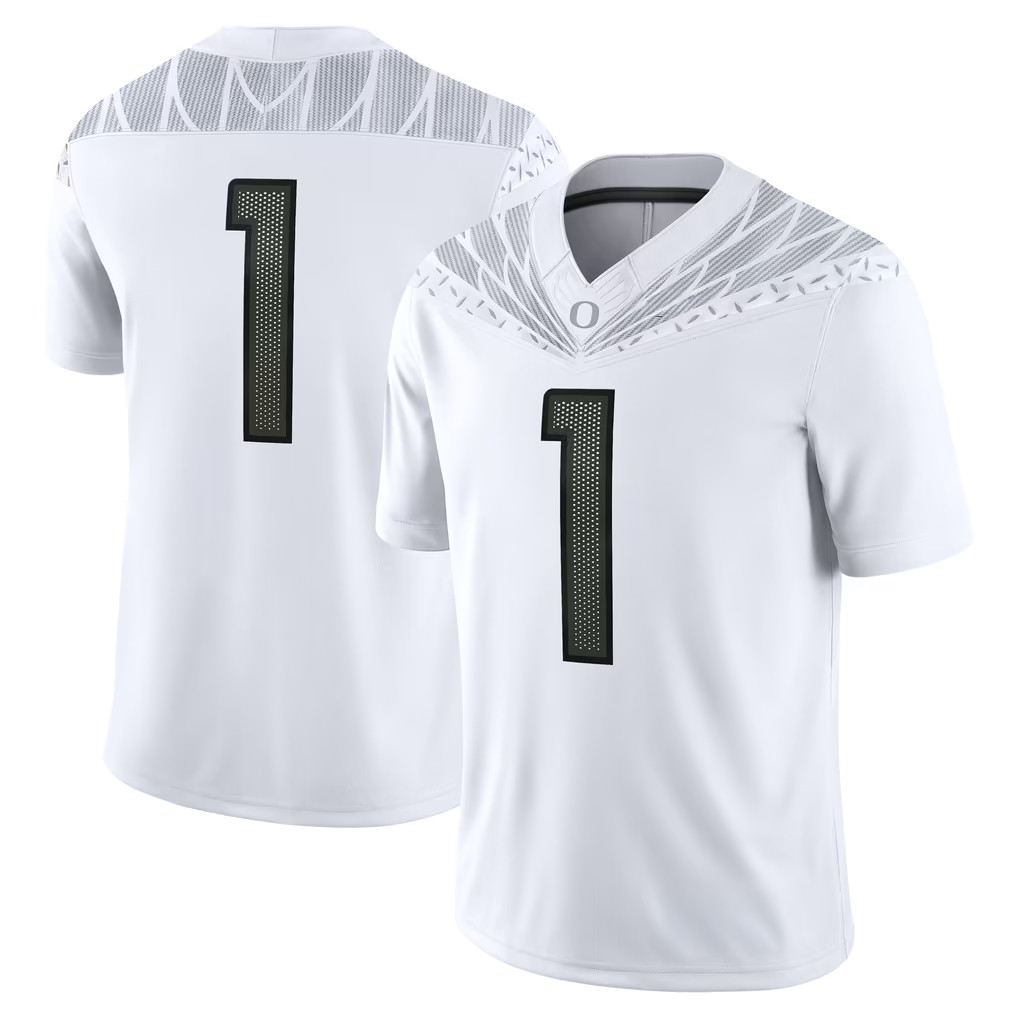 Oregon Ducks Merch 2026 #1 White Oregon Ducks Game Jersey Game Day Apparel Gift For Men
