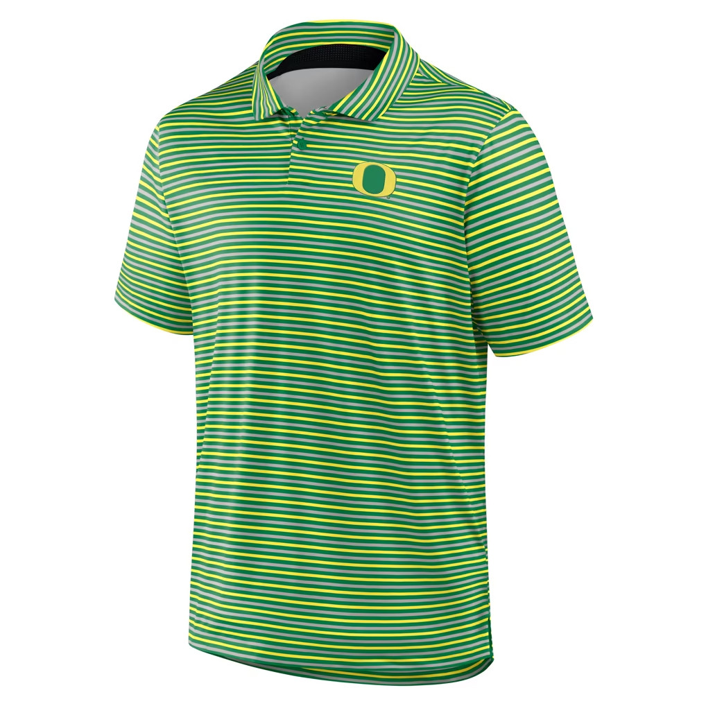 Oregon Ducks Merch 2026 Oregon Ducks Coaches Premium Tour Stripe Polo Shirt Football Fan Gear