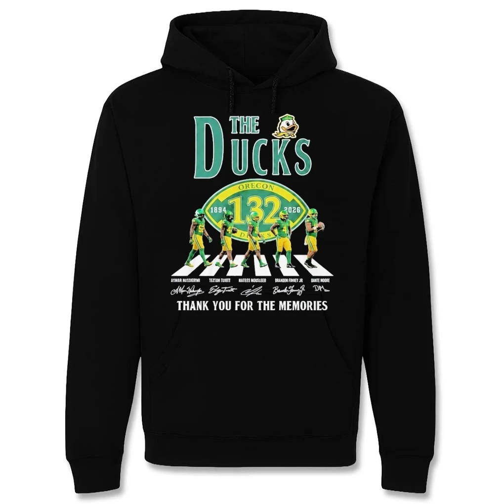 Oregon Ducks Merch 2026 The Ducks 132nd Anniversary Abbey Road Signed Hoodie Football Fan Gear Oregon Ducks Merch 2026 The Ducks 132nd Anniversary Abbey Road Signed Hoodie Football Fan Gear