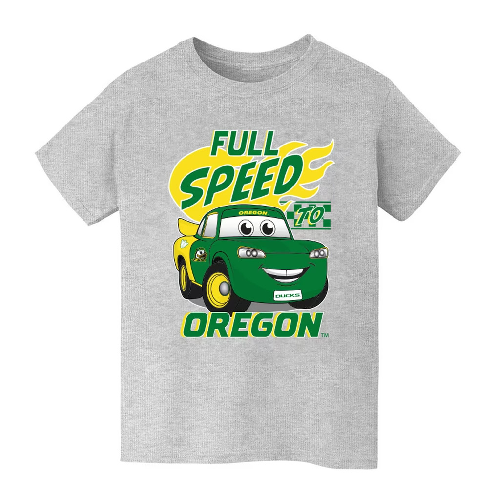 Oregon Ducks Merch 2026 Vive La Fete Gray Oregon Ducks Full Speed T-Shirt Game Day Gifts