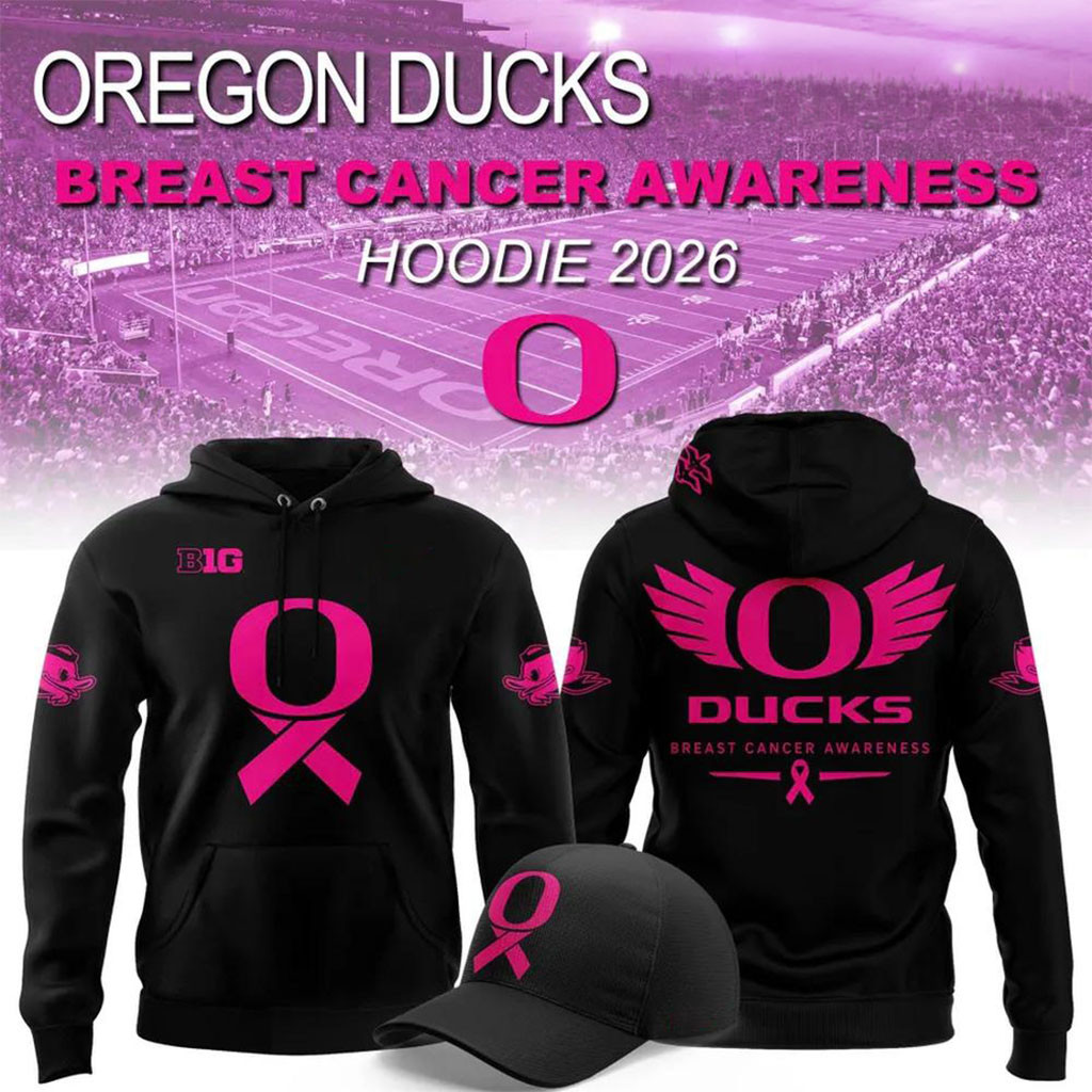 Oregon Ducks X Breast Cancer Awareness 2026 Hoodie Oregon Ducks Merch Football Fan Gifts