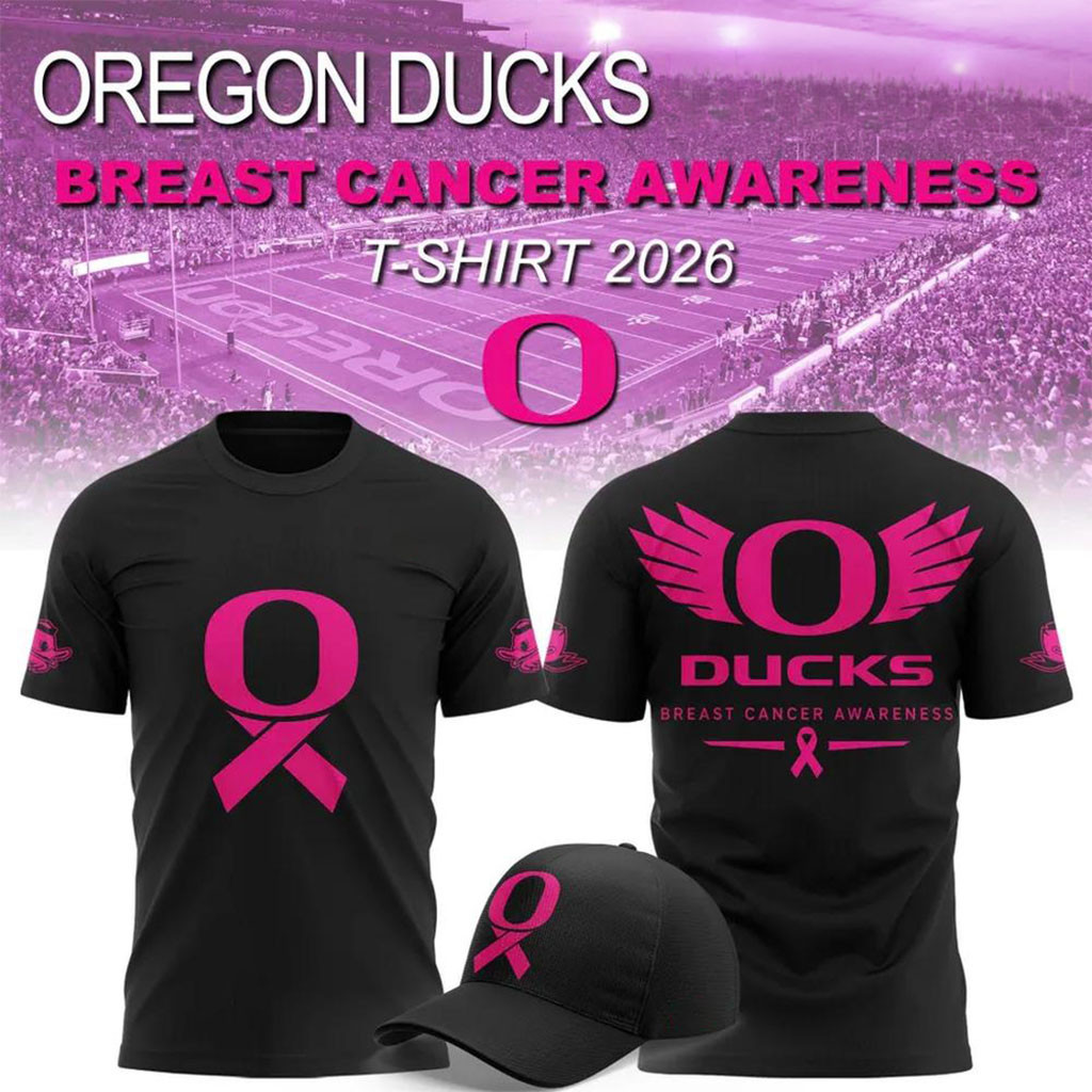 Oregon Ducks X Breast Cancer Awareness 2026 T-Shirt Oregon Ducks Merch Gifts For Football Fan