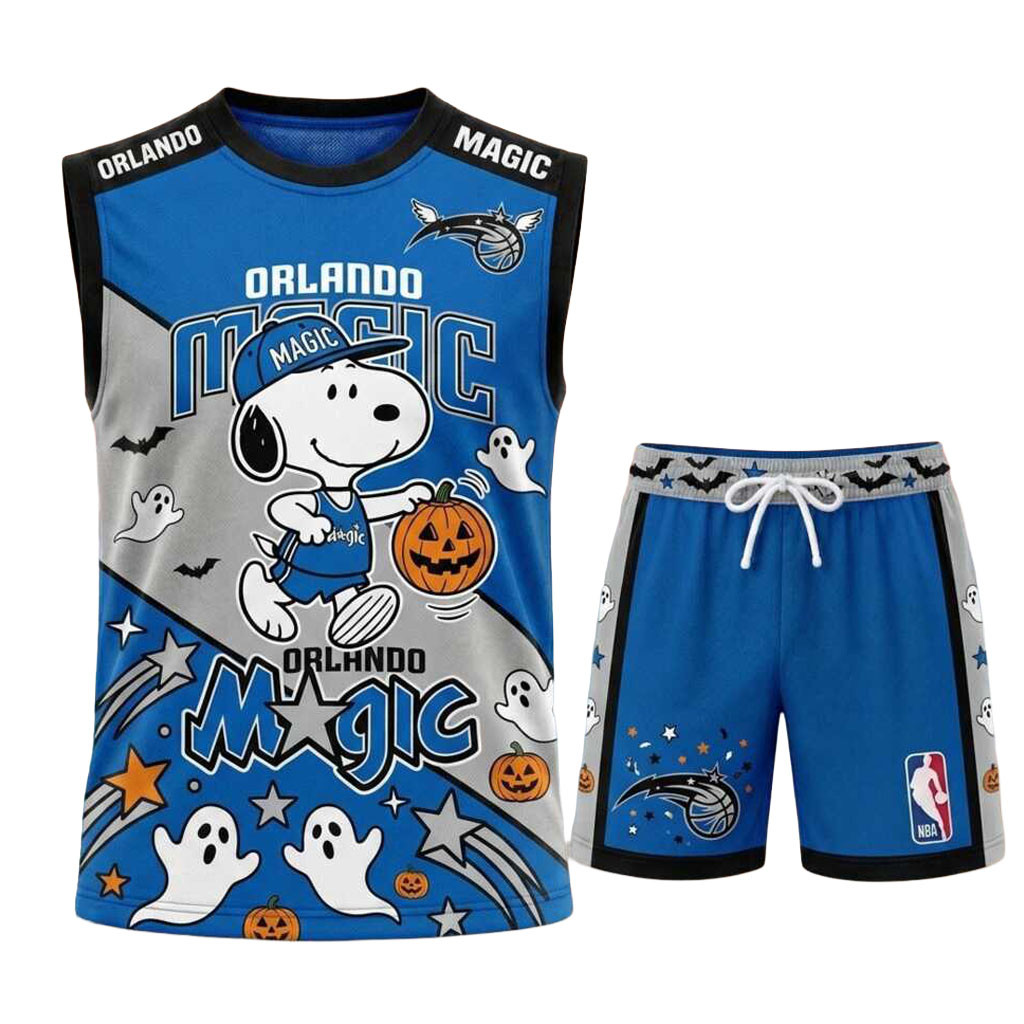Orlando Magic Snoopy Halloween Basketball Muscle Tank And Shorts Orlando Magic Merch Fan Gifts Orlando Magic Snoopy Halloween Basketball Muscle Tank And Shorts Orlando Magic Merch Fan Gifts