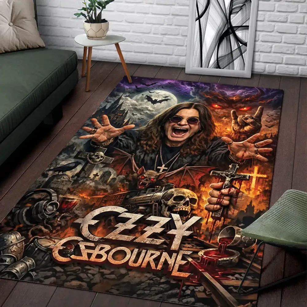 Ozzy Osbourne Area Rug Living Room Decor Ideas Ozzy Osbourne Merch Gift For Music Lover Ozzy Osbourne Area Rug Living Room Decor Ideas Ozzy Osbourne Merch Gift For Music Lover